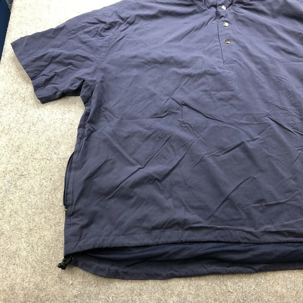 PING Jacket Mens 2XL Blue Short Sleeve Pullover Windbreaker Golf